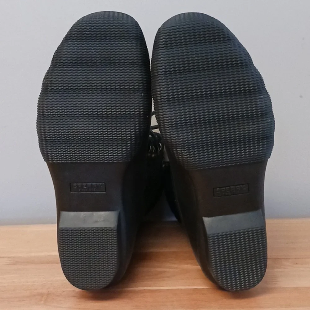 NWT Sperry Saltwater Tall Leather Black Waterproof Boot Size 6.5 - Picture 15 of 16